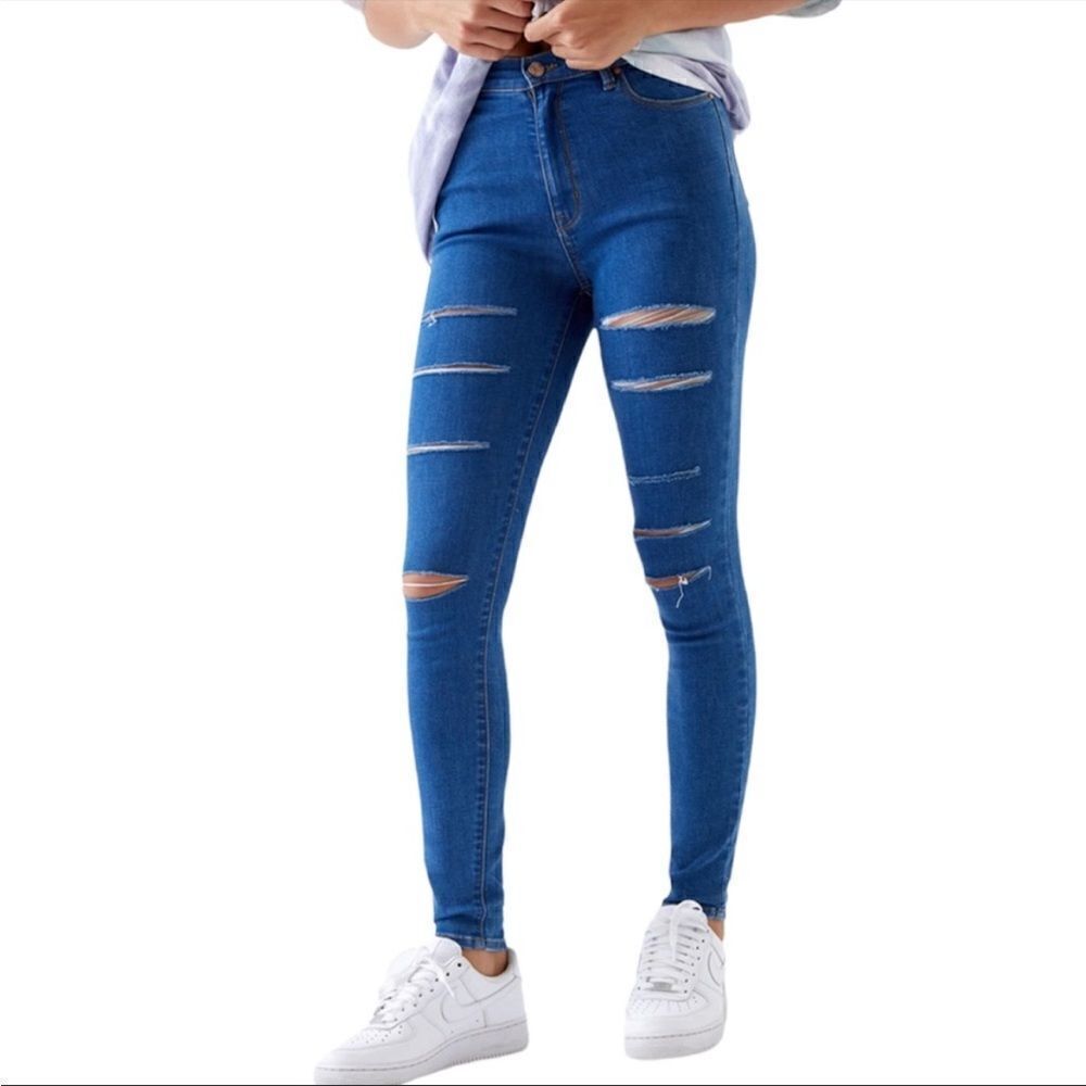 NEW WITH TAGS PACSUN SIZE 29 SHORT SUPER HIGH RISE DISTRESSED JEGGING